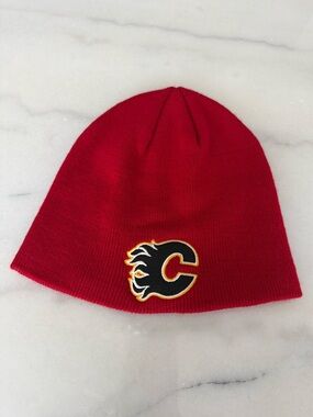Calgary Flames Logo Red Beanie Hat